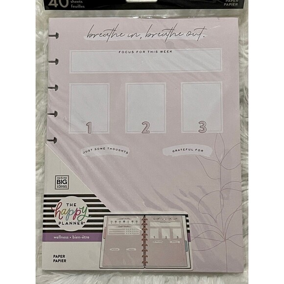 Happy Planner Classic Sized Breathe Filler Paper - Picture 1 of 7